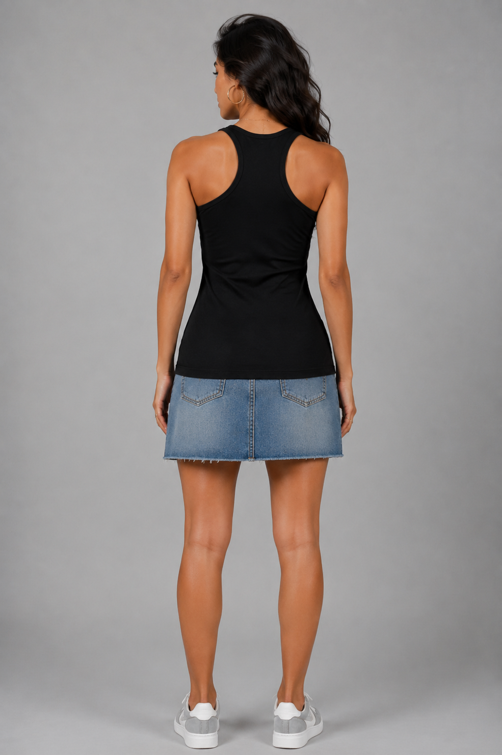 Moon Lotus Women’s Black Graphic Tank Top | StitchVaults™ - Image 2