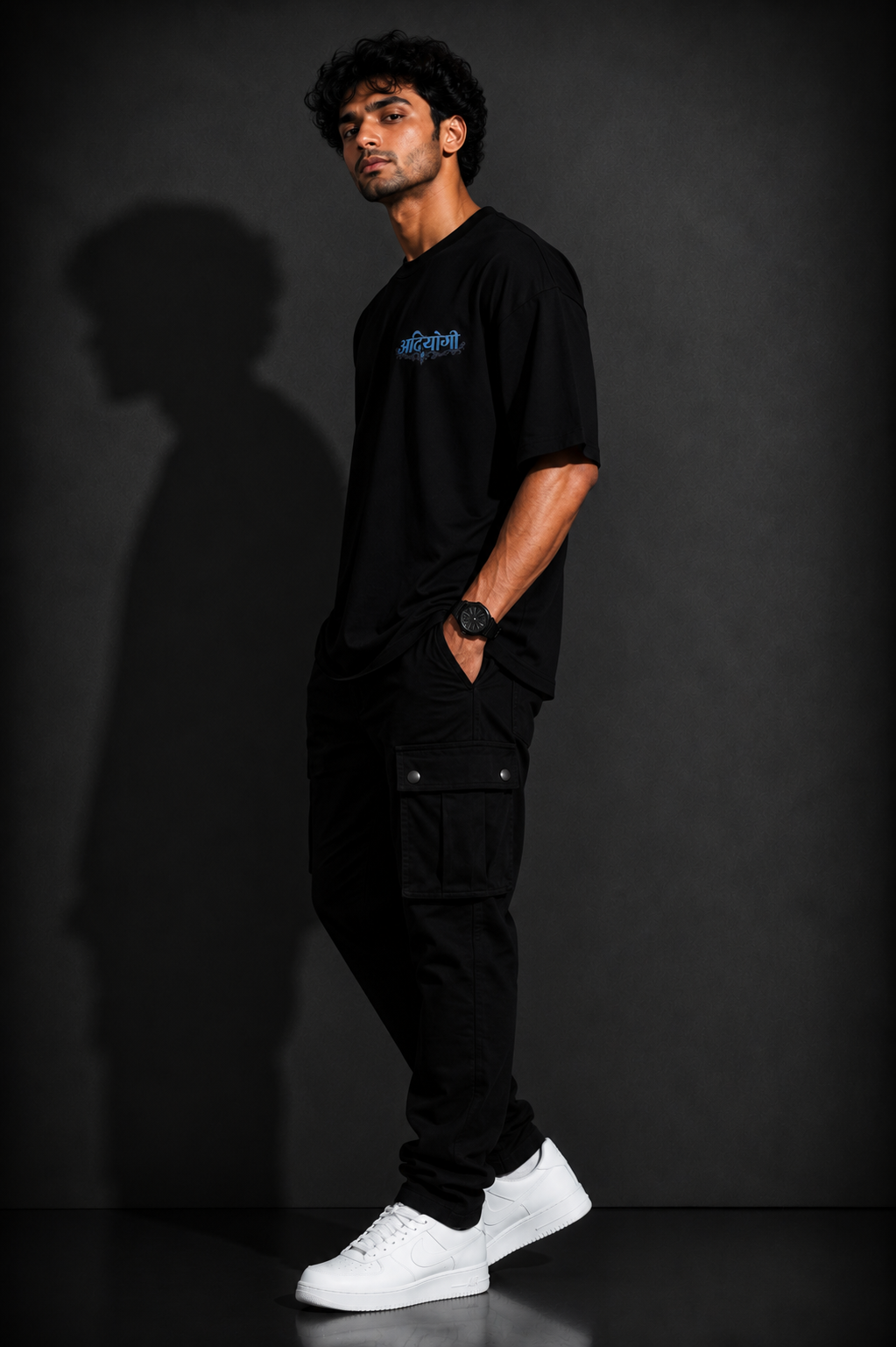 StitchVaults™ Adiyogi Oversized Spiritual Graphic T-Shirt for Men - Image 5