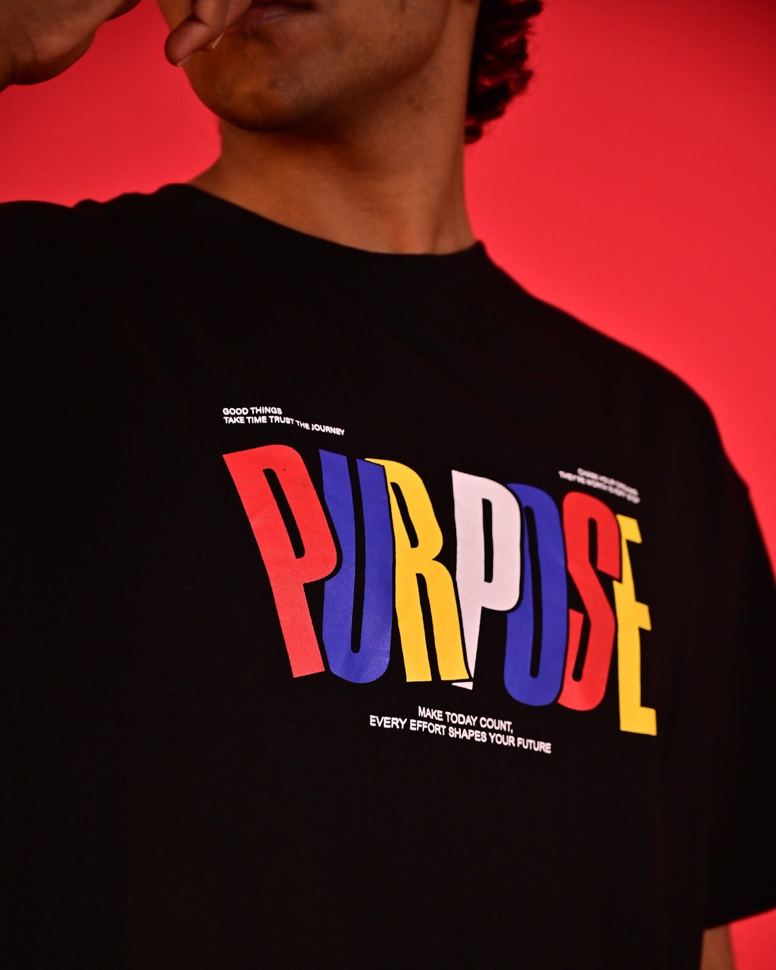 Akoom Black Oversized Unisex T-Shirt | Drip with meaning - Image 3