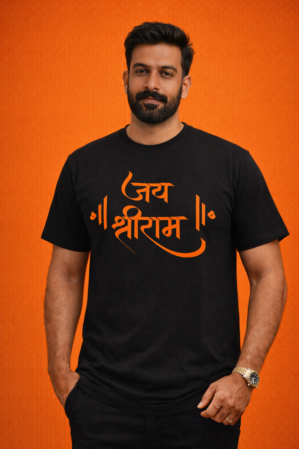 Premium Jai Shree Ram Printed Graphic T-Shirt