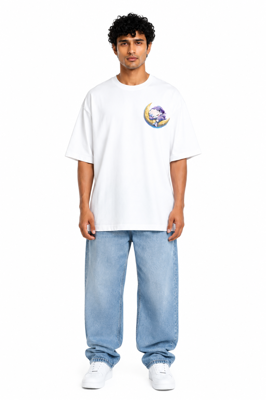 Keep Dreaming Oversized T-Shirt – White Premium Cotton - Image 3