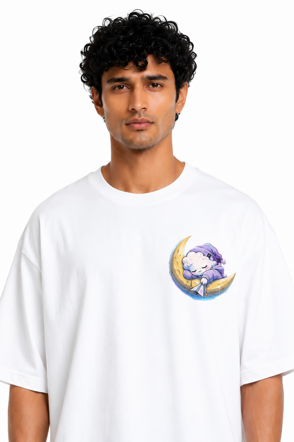 Keep Dreaming Oversized T-Shirt – White Premium Cotton - Image 2