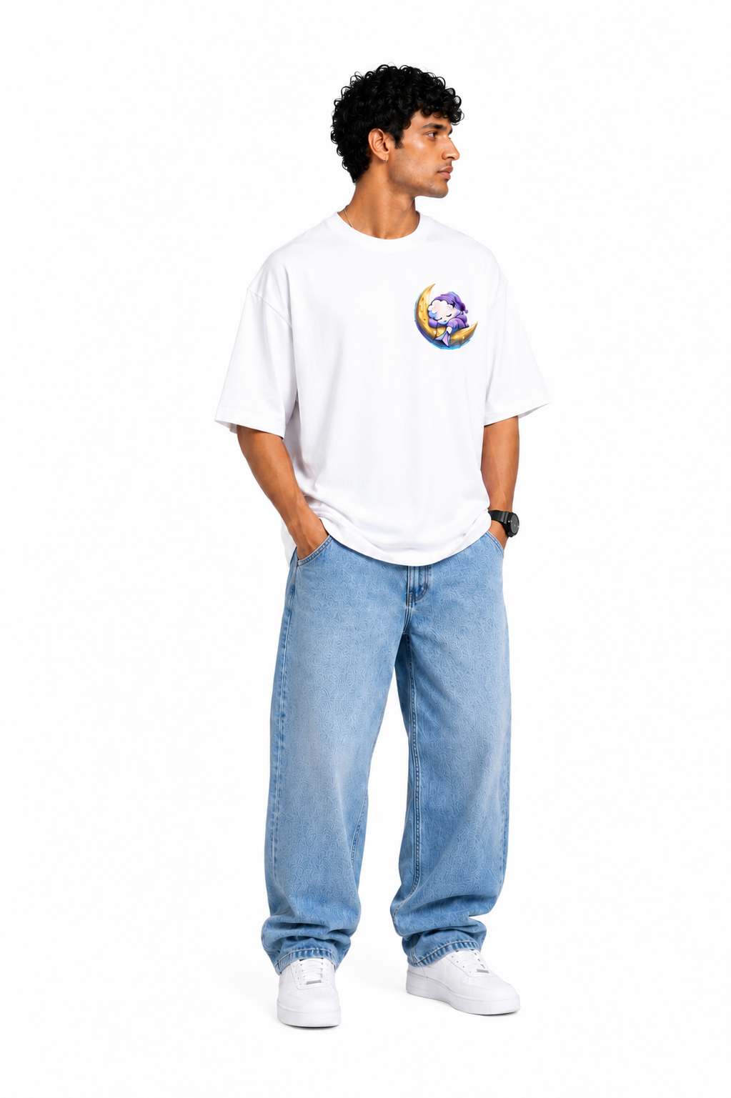 Keep Dreaming Oversized T-Shirt – White Premium Cotton - Image 6