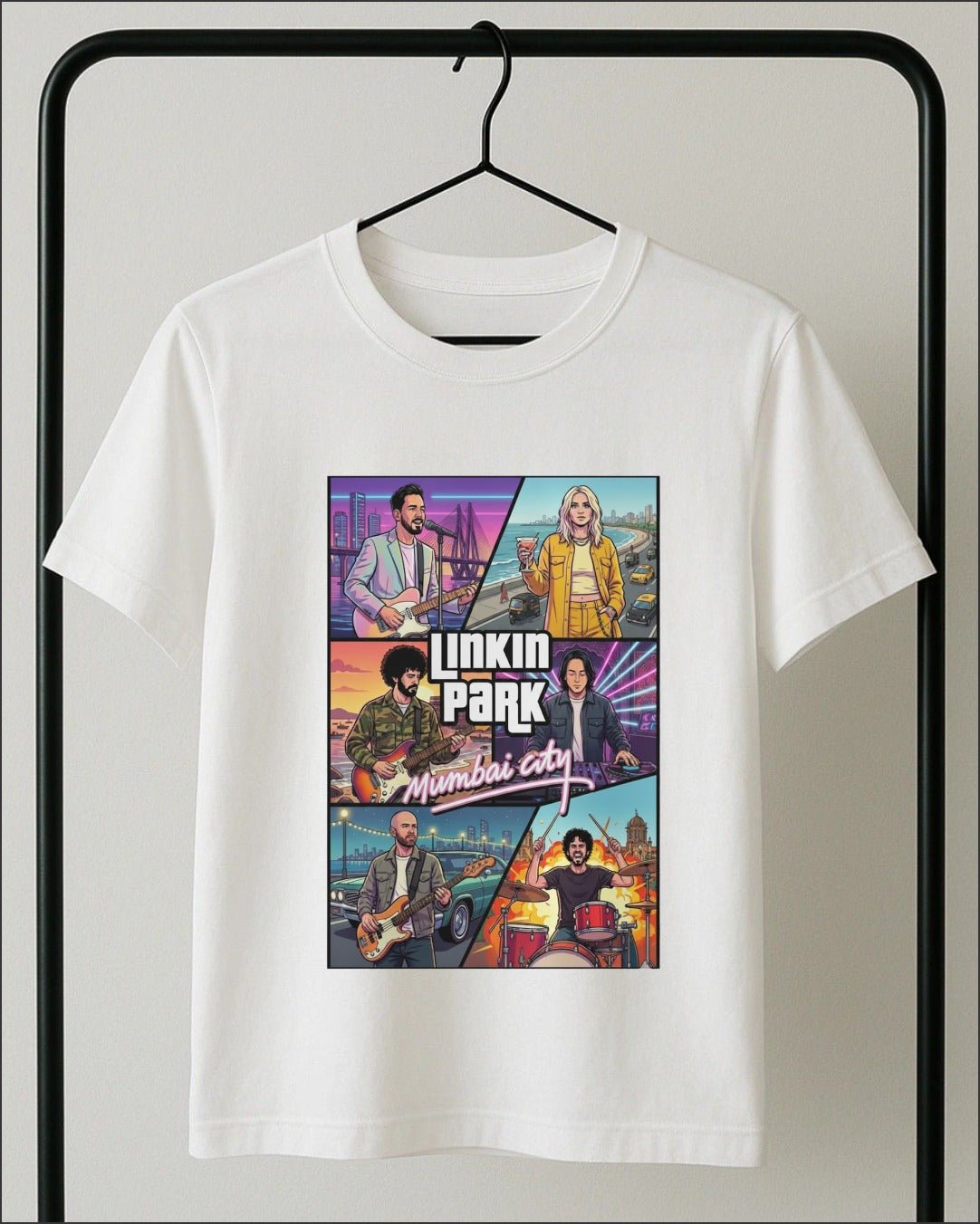 Linkin Park Minutes to Midnight White Oversized Graphic T-Shirt | StitchVaults™ - Image 2