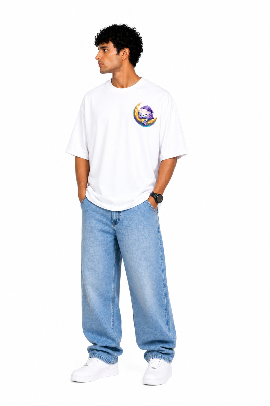 Keep Dreaming Oversized T-Shirt – White Premium Cotton - Image 5