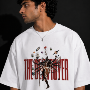 StitchVaults™ The Destroyer Oversized Mahadev Graphic T-Shirt