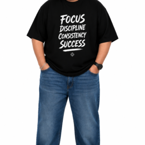 Discipline Today Success Tomorrow Black Oversized T-Shirt StitchVaults™