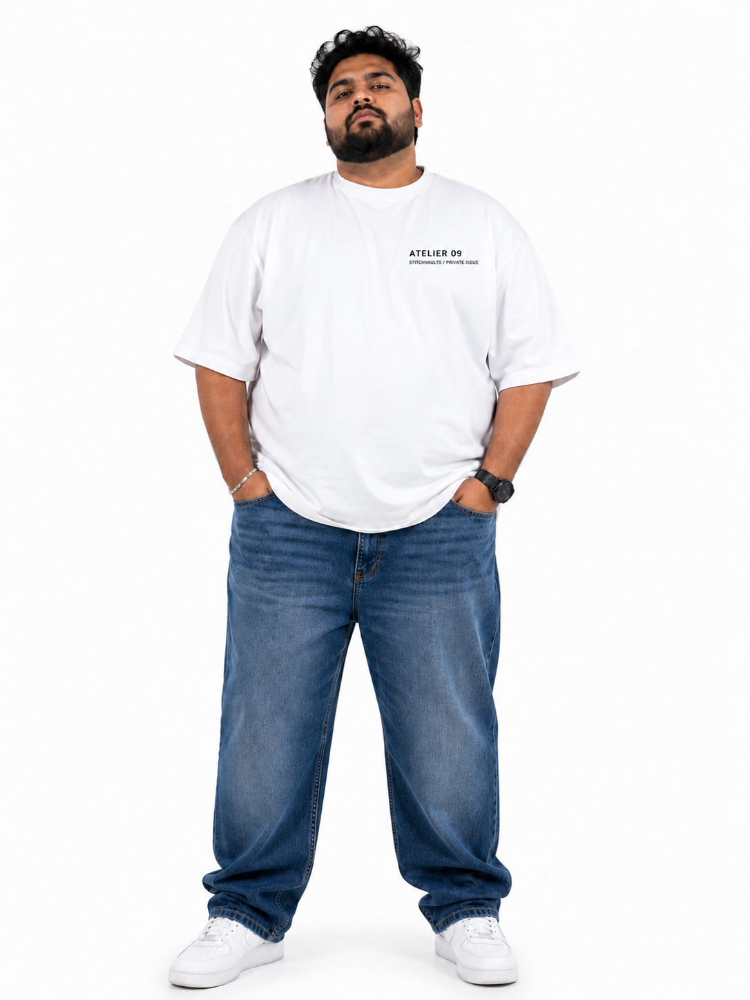 Built Different White Oversized T-Shirt StitchVaults™ Big Boys 3XL 4XL 5XL
