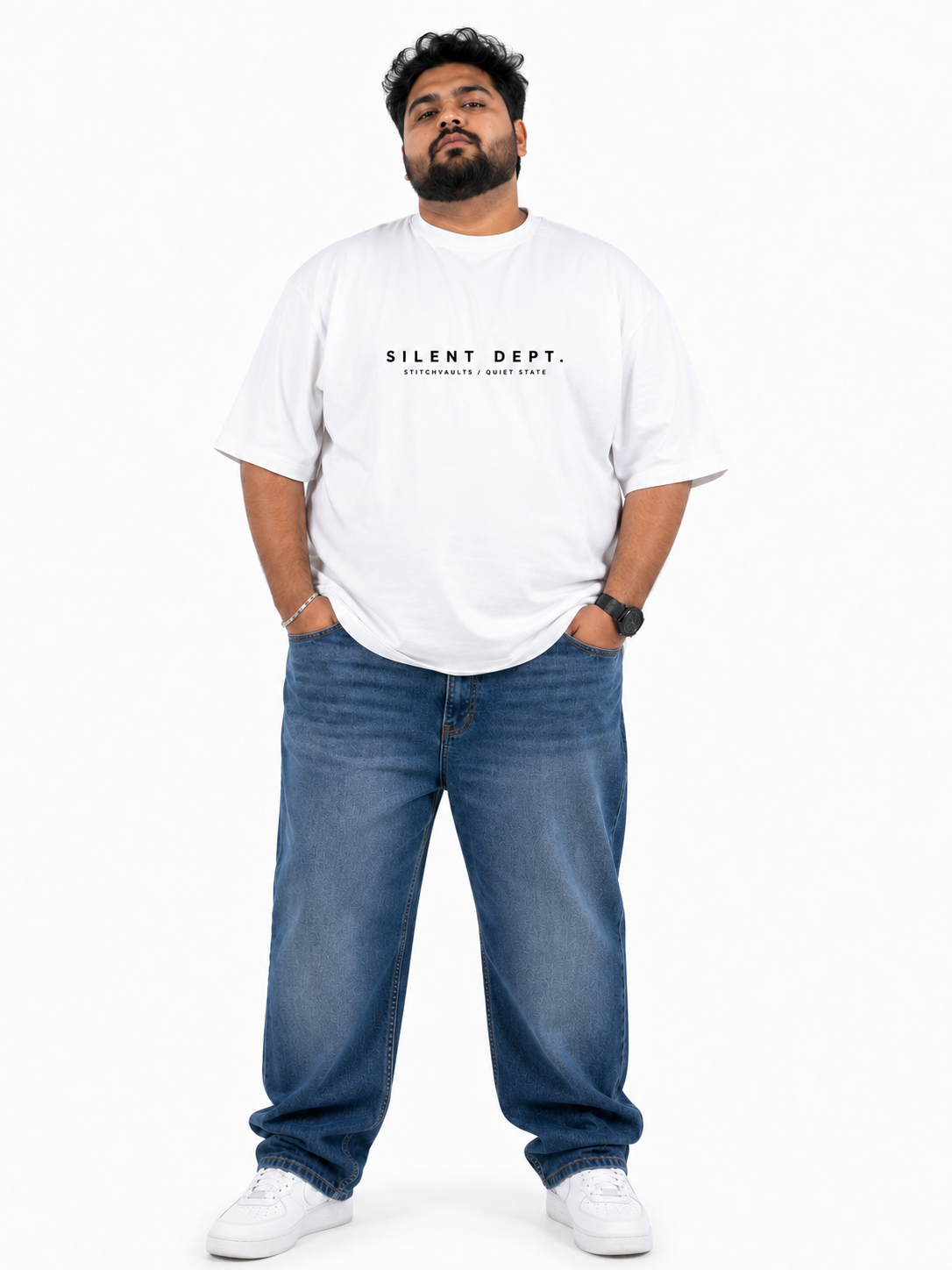 Focus White Oversized T-Shirt StitchVaults™